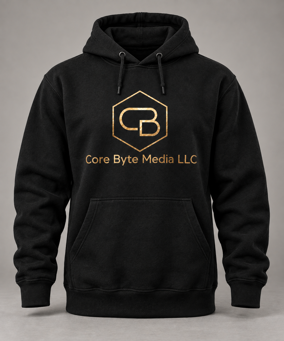 Signature Gold Hoodie in black